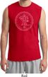 Clearance - Mens Circle Ganesha White Print Muscle Yoga Shirt