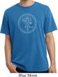 Mens Yoga Circle Ganesha White Print Pigment Dyed Shirt