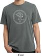 Mens Yoga Circle Ganesha White Print Pigment Dyed Shirt