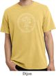 Mens Yoga Circle Ganesha White Print Pigment Dyed Shirt