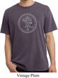 Mens Yoga Circle Ganesha White Print Pigment Dyed Shirt