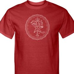 Mens Yoga Circle Ganesha White Print Tall Shirt Mens Yoga Circle Ganesha White Print Tall Shirt