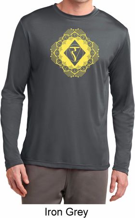 Mens Yoga Diamond Manipura Dry Wicking Long Sleeve