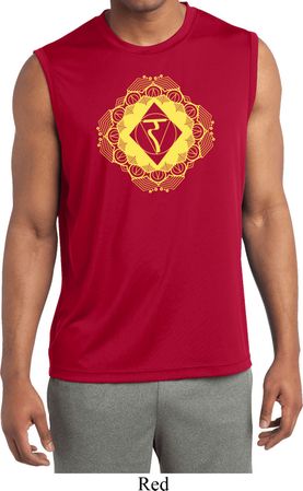 Mens Yoga Diamond Manipura Dry Wicking Sleeveless Shirt