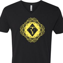 Mens Yoga Diamond Manipura V-neck Shirt