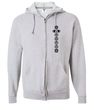 Mens Yoga Full Zip Hoodie 7 Chakras Black Print
