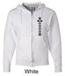Mens Yoga Full Zip Hoodie 7 Chakras Black Print
