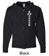 Mens Yoga Full Zip Hoodie 7 Chakras White Print