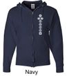 Mens Yoga Full Zip Hoodie 7 Chakras White Print