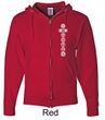 Mens Yoga Full Zip Hoodie 7 Chakras White Print