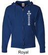 Mens Yoga Full Zip Hoodie 7 Chakras White Print