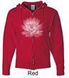 Mens Yoga Full Zip Hoodie Lotus Flower