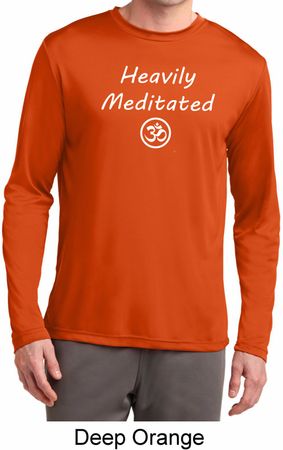 Mens Yoga Heavily Meditated with OM Dry Wicking Long Sleeve
