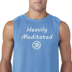 Mens Yoga Heavily Meditated with OM Sleeveless Shirt