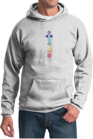 Mens Yoga Hoodie 7 Colored Chakras Hoody