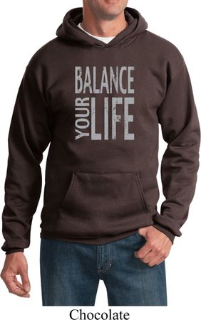 Mens Yoga Hoodie Balance Your Life Hoody