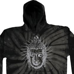Mens Yoga Hoodie Iconic Buddha Tie Dye Hoody
