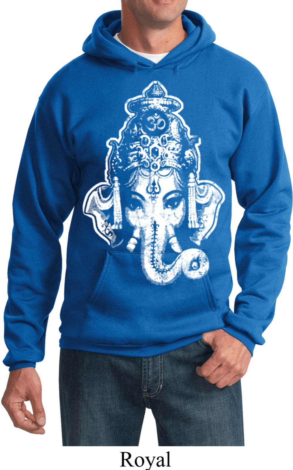 Mens Yoga Hoodie BIG Ganesha Head Hoody BIG Ganesha Head Mens Yoga Shirts