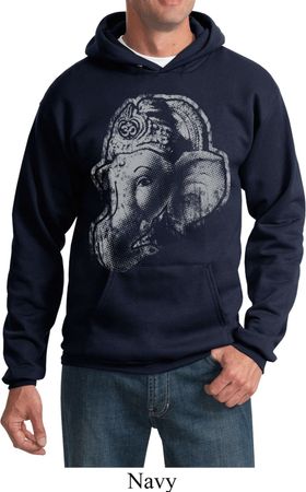 Mens Yoga Hoodie BIG Ganesha Profile Hoody