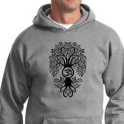 Mens Yoga Hoodie Black Bodhi Tree Hoody
