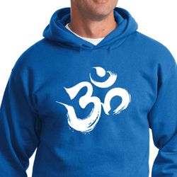 Mens Yoga Hoodie Brushstroke Aum Hoody