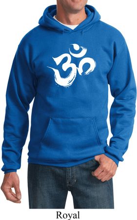 Mens Yoga Hoodie Brushstroke Aum Hoody