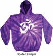 Mens Yoga Hoodie Brushstroke Aum Tie Dye Hoody