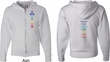 Mens Yoga Hoodie Chakra Words Front and Back Full Zip Hoody