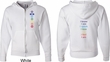 Mens Yoga Hoodie Chakra Words Front and Back Full Zip Hoody