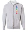 Mens Yoga Hoodie Floral Chakras Full Zip Hoody