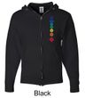 Mens Yoga Hoodie Floral Chakras Full Zip Hoody