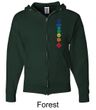 Mens Yoga Hoodie Floral Chakras Full Zip Hoody
