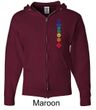 Mens Yoga Hoodie Floral Chakras Full Zip Hoody