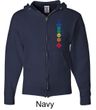 Mens Yoga Hoodie Floral Chakras Full Zip Hoody