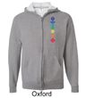 Mens Yoga Hoodie Floral Chakras Full Zip Hoody