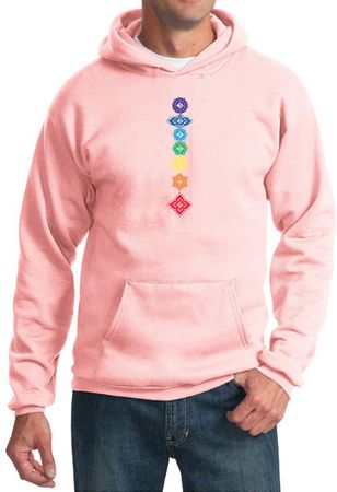 Mens Yoga Hoodie Floral Chakras Hoody