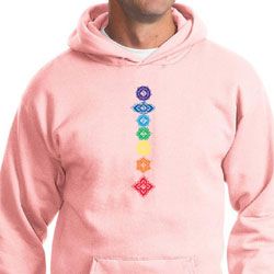 Mens Yoga Hoodie Floral Chakras Hoody