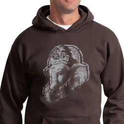 Mens Yoga Hoodie Ganesha Profile Hoody Mens Yoga Hoodie Ganesha Profile Hoody
