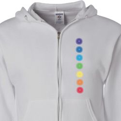 Mens Yoga Hoodie Glowing Chakras Full Zip Hoody