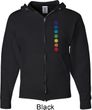 Mens Yoga Hoodie Glowing Chakras Full Zip Hoody
