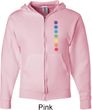 Mens Yoga Hoodie Glowing Chakras Full Zip Hoody