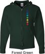 Mens Yoga Hoodie Glowing Chakras Full Zip Hoody