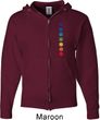 Mens Yoga Hoodie Glowing Chakras Full Zip Hoody