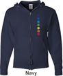 Mens Yoga Hoodie Glowing Chakras Full Zip Hoody