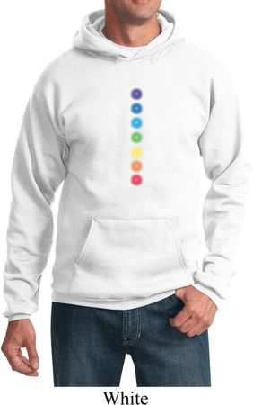 Mens Yoga Hoodie Glowing Chakras Hoody