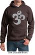 Mens Yoga Hoodie Grey Distressed OM Hoody
