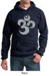 Mens Yoga Hoodie Grey Distressed OM Hoody
