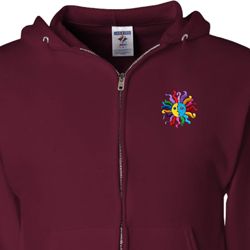 Mens Yoga Hoodie Hippie Sun Patch Pocket Print Full Zip Hoody Mens Yoga Hoodie Hippie Sun Patch Pocket Print Full Zip Hoody