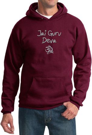 Mens Yoga Hoodie Jai Guru Deva Hoody