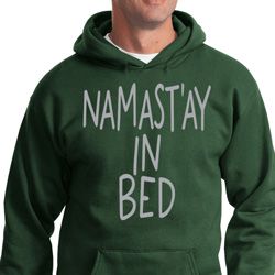 Mens Yoga Hoodie Namastay In Bed Hoody